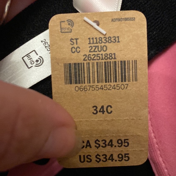 NWT Victoria’s Secret Pink ‘Wear Everywhere Wireless Push-up Bra’ Size 34C - Picture 5 of 5